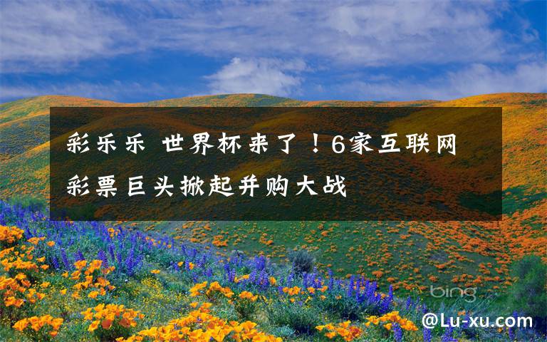 彩乐乐 世界杯来了!6家互联网彩票巨头掀起并购大战