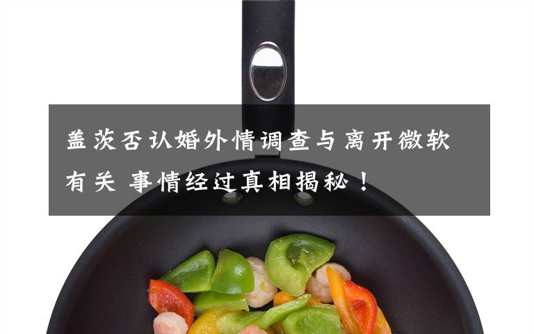 盖茨否认婚外情调查与离开微软有关 事情经过真相揭秘!