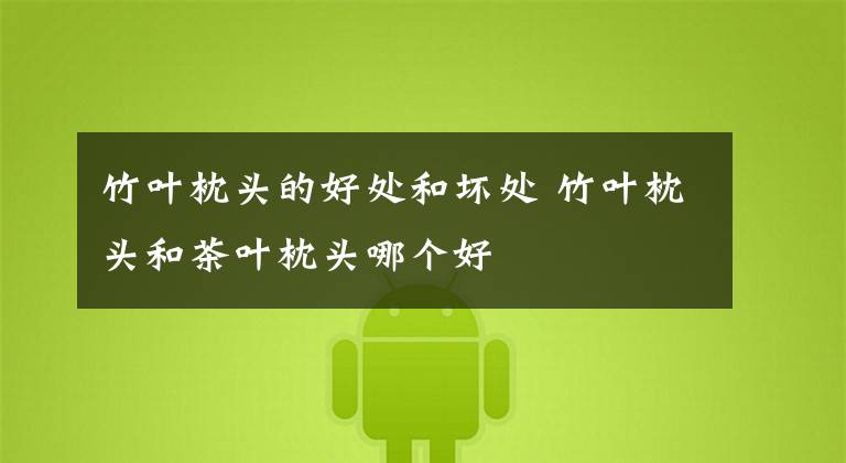 竹叶枕头的好处和坏处 竹叶枕头和茶叶枕头哪个好