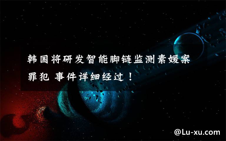 韩国将研发智能脚链监测素媛案罪犯 事件详细经过!