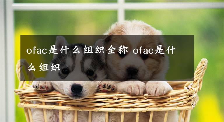 ofac是什么组织全称 ofac是什么组织