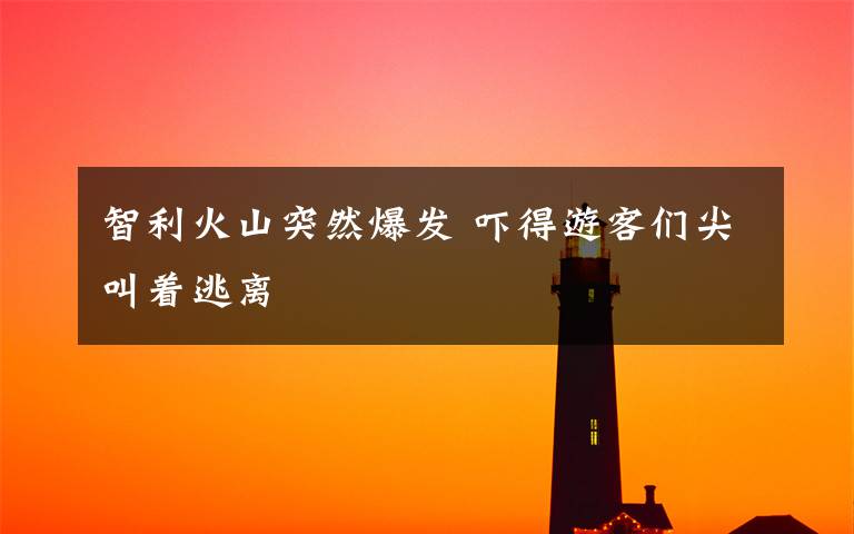 智利火山突然爆发 吓得游客们尖叫着逃离