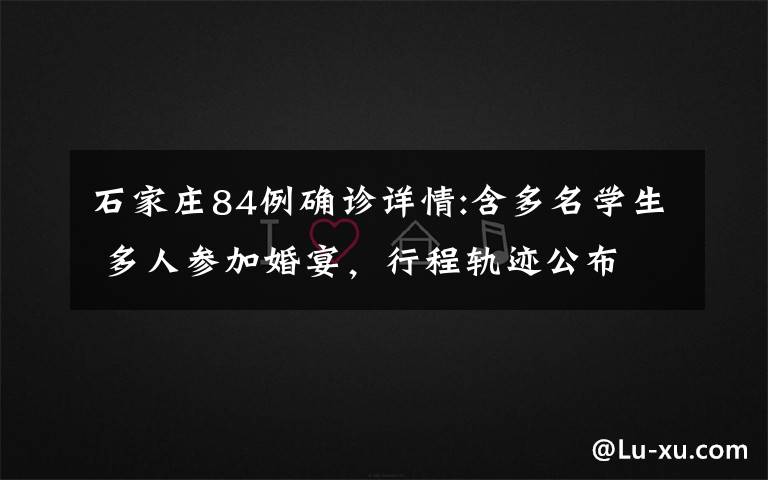 石家庄84例确诊详情:含多名学生 多人参加婚宴,行程轨迹公布