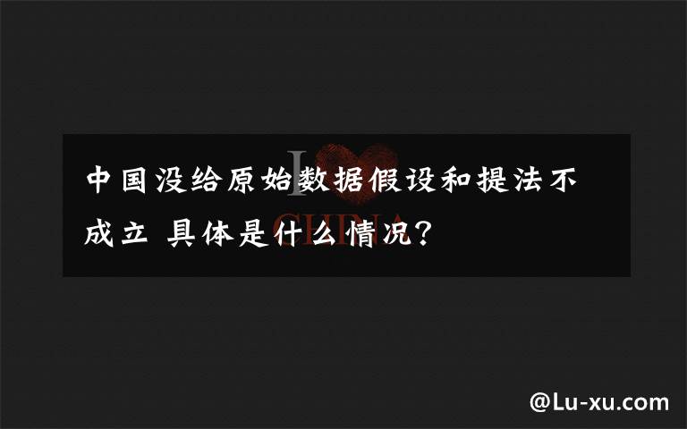 中国没给原始数据假设和提法不成立 具体是什么情况?