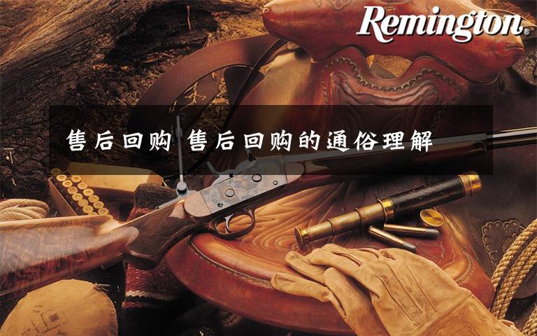 售后回购 售后回购的通俗理解