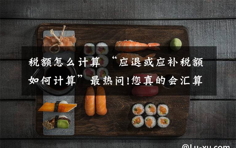 税额怎么计算 “应退或应补税额如何计算”最热问!您真的会汇算清缴?