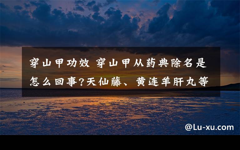 穿山甲功效 穿山甲从药典除名是怎么回事?天仙藤、黄连羊肝丸等也不再被收载什么情况?