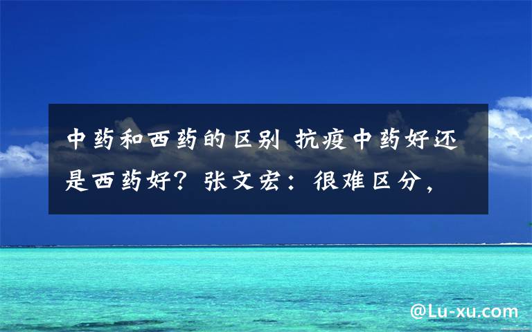 中药和西药的区别 抗疫中药好还是西药好?张文宏:很难区分,无论中药西药都不能乱用