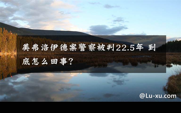 美弗洛伊德案警察被判22.5年 到底怎么回事？