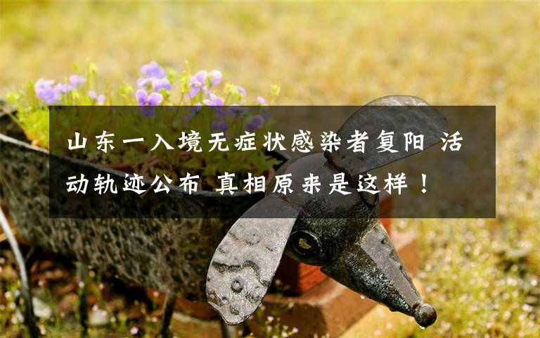 山东一入境无症状感染者复阳 活动轨迹公布 真相原来是这样!