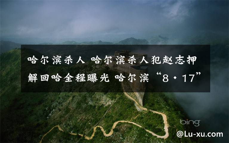哈尔滨杀人 哈尔滨杀人犯赵志押解回哈全程曝光 哈尔滨“8·17”命案告破