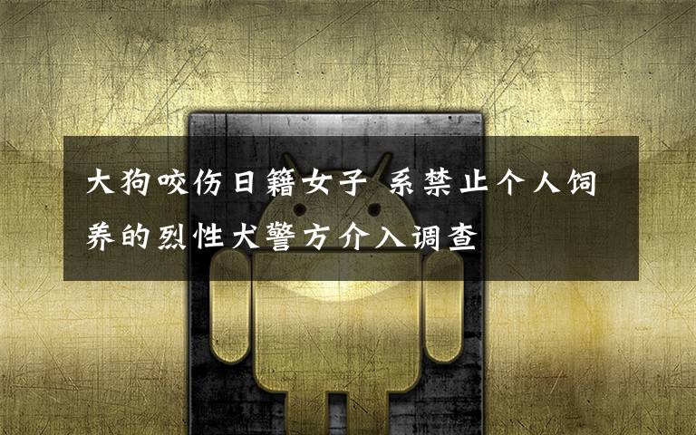 大狗咬伤日籍女子 系禁止个人饲养的烈性犬警方介入调查