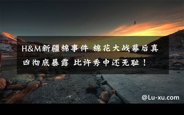 H&M新疆棉事件 棉花大战幕后真凶彻底暴露 比许秀中还无耻!