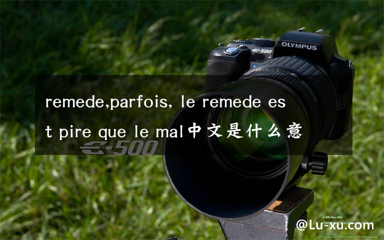 remede,parfois, le remede est pire que le mal中文是什么意思