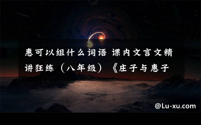 惠可以组什么词语 课内文言文精讲狂练(八年级)《庄子与惠子游于濠梁之上》
