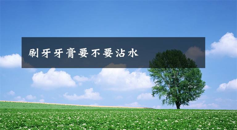 刷牙牙膏要不要沾水