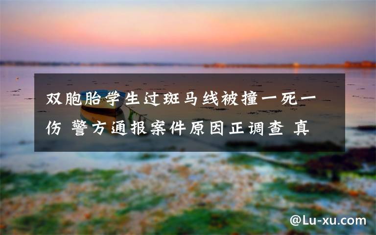 双胞胎学生过斑马线被撞一死一伤 警方通报案件原因正调查 真相原来是这样!