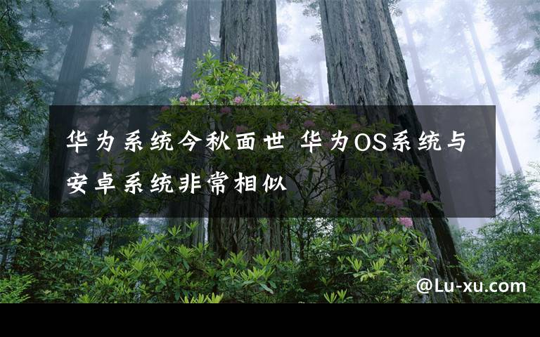 华为系统今秋面世 华为OS系统与安卓系统非常相似
