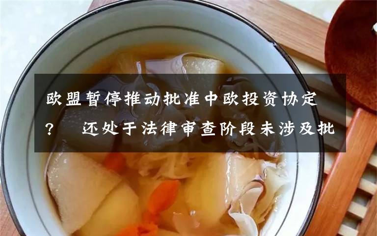 欧盟暂停推动批准中欧投资协定?  还处于法律审查阶段未涉及批准进程 具体是啥情况?