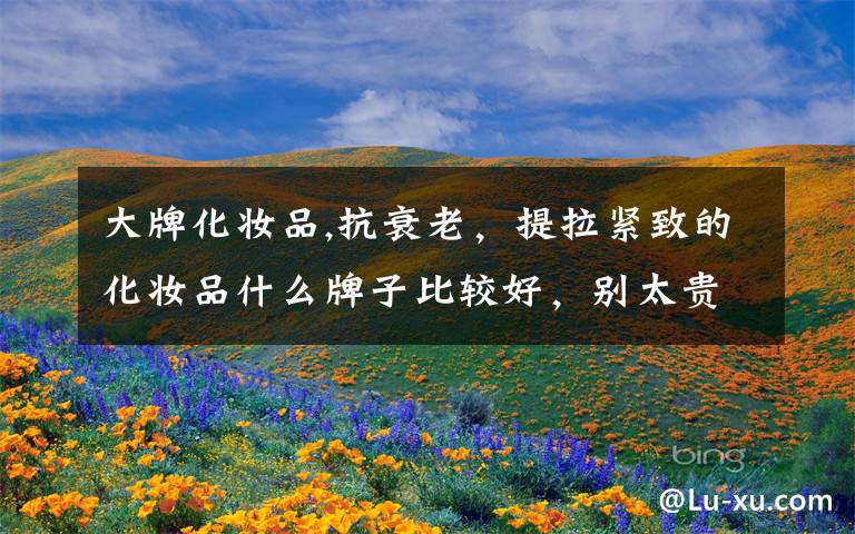 大牌化妆品,抗衰老，提拉紧致的化妆品什么牌子比较好，别太贵的？