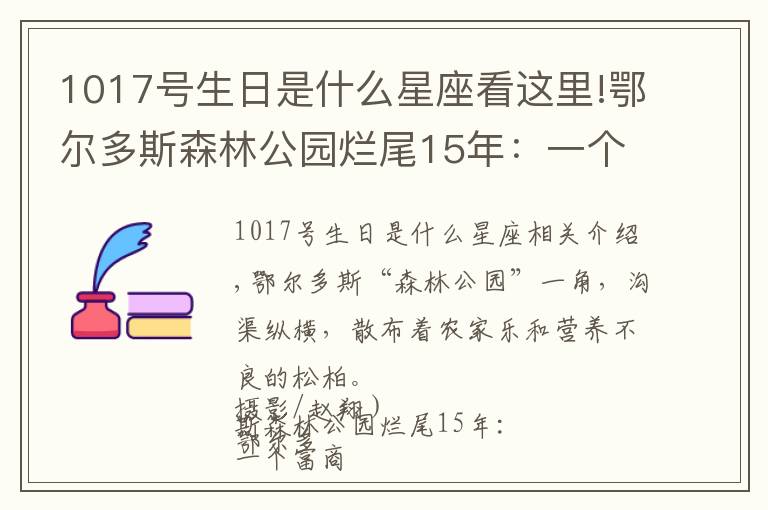 1017号生日是什么星座看这里!鄂尔多斯森林公园烂尾15年:一个富商的土地生意
