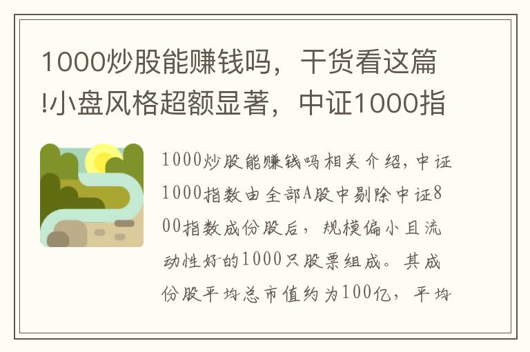 1000炒股能赚钱吗，干货看这篇!小盘风格超额显著，中证1000指数增强配置正当时