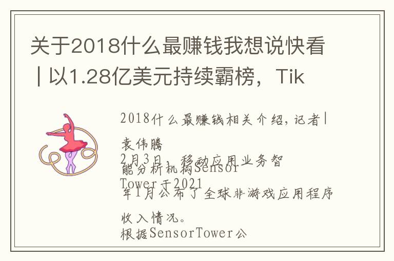 关于2018什么最赚钱我想说快看 | 以1.28亿美元持续霸榜，TikTok仍为全球最赚钱非游戏APP