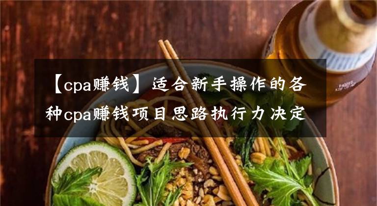 【cpa赚钱】适合新手操作的各种cpa赚钱项目思路执行力决定你的收益