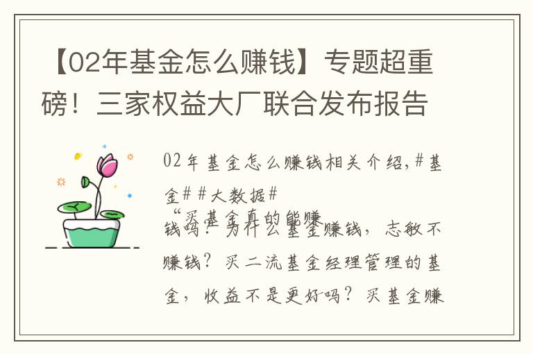 【02年基金怎么赚钱】专题超重磅！三家权益大厂联合发布报告，大数据买基操作指南请收好