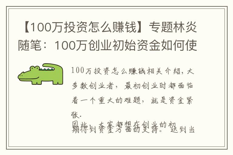 【100万投资怎么赚钱】专题林炎随笔:100万创业初始资金如何使用?