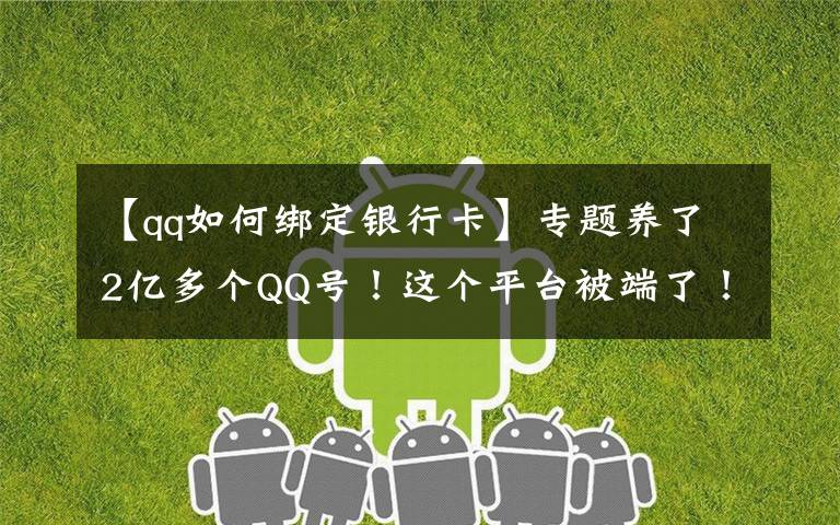 【qq如何绑定银行卡】专题养了2亿多个QQ号！这个平台被端了！