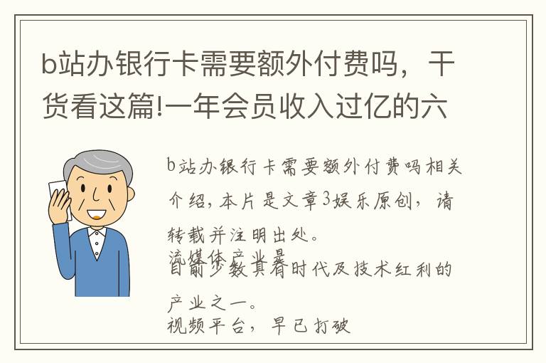 b站办银行卡需要额外付费吗，干货看这篇!一年会员收入过亿的六大视频平台