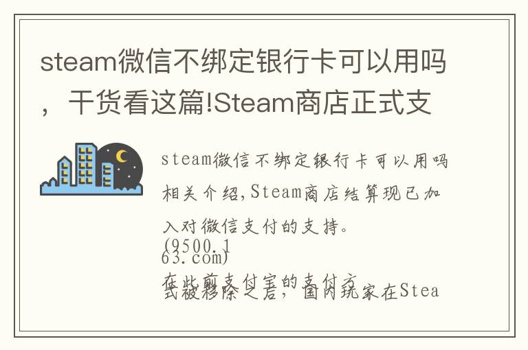 steam微信不绑定银行卡可以用吗,干货看这篇!Steam商店正式支持微信支付 这下剁手更方便了