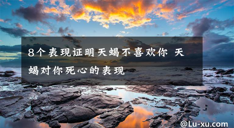 8个表现证明天蝎不喜欢你 天蝎对你死心的表现