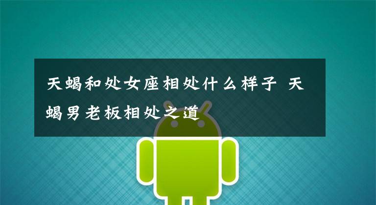 天蝎和处女座相处什么样子 天蝎男老板相处之道