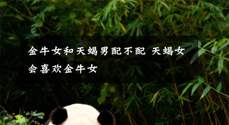 金牛女和天蝎男配不配 天蝎女会喜欢金牛女