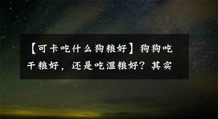 【可卡吃什么狗粮好】狗狗吃干粮好，还是吃湿粮好？其实混着吃狗狗更喜欢