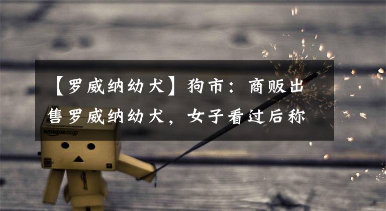 【罗威纳幼犬】狗市：商贩出售罗威纳幼犬，女子看过后称它太丑了！