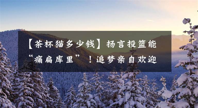 【茶杯猫多少钱】扬言投篮能“痛扁库里”！追梦亲自欢迎他加盟！此人适合勇士么？