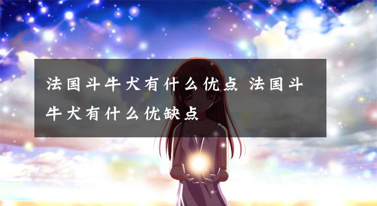 法国斗牛犬有什么优点 法国斗牛犬有什么优缺点