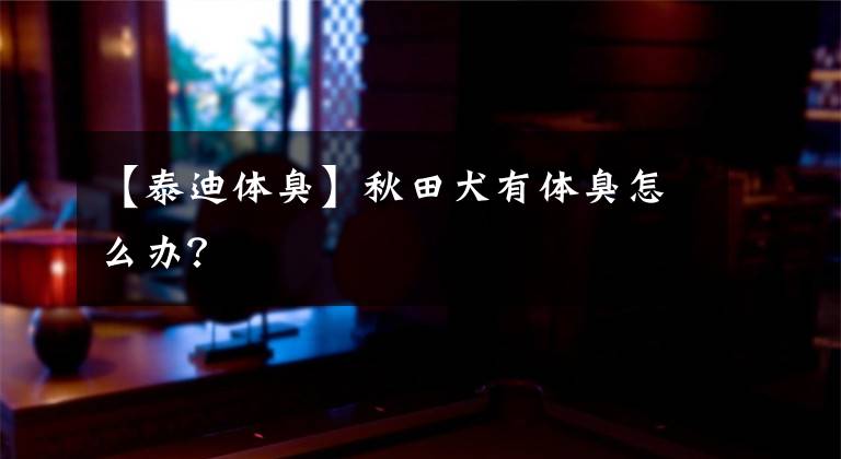 【泰迪体臭】秋田犬有体臭怎么办?