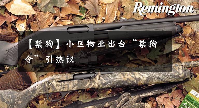 【禁狗】小区物业出台“禁狗令”引热议