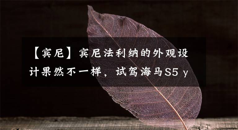 【宾尼】宾尼法利纳的外观设计果然不一样，试驾海马S5 young