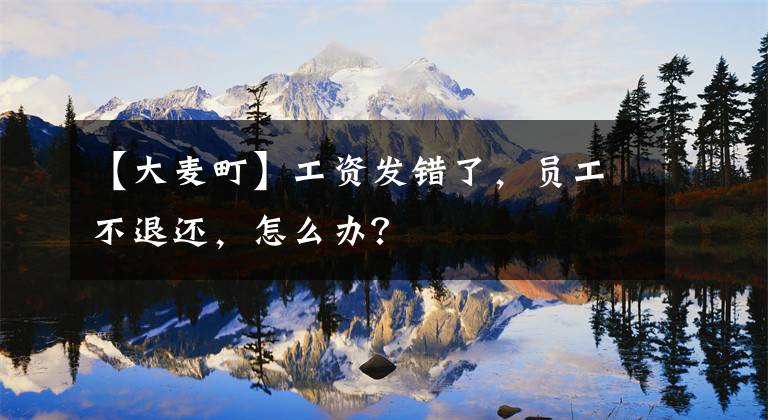 【大麦町】工资发错了,员工不退还,怎么办?