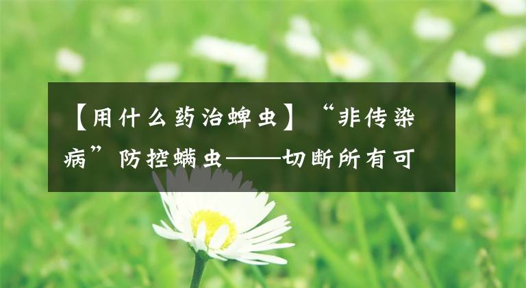 【用什么药治蜱虫】“非传染病”防控螨虫——切断所有可能的感染源!