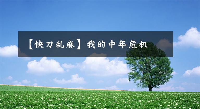 【快刀乱麻】我的中年危机