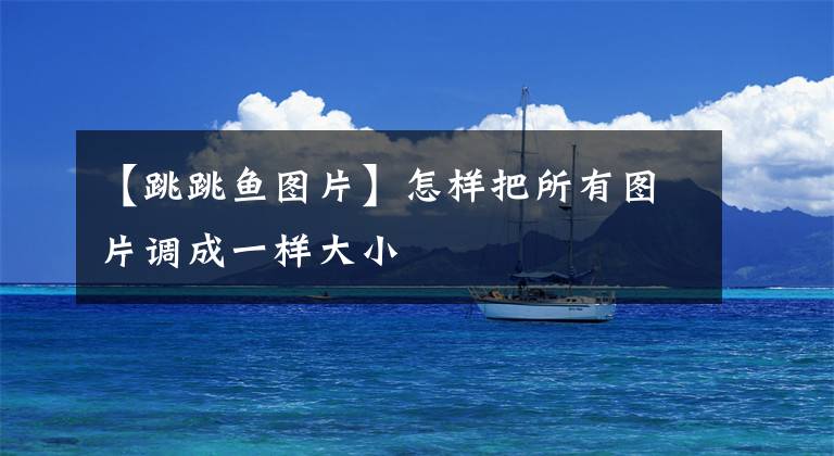 【跳跳鱼图片】怎样把所有图片调成一样大小