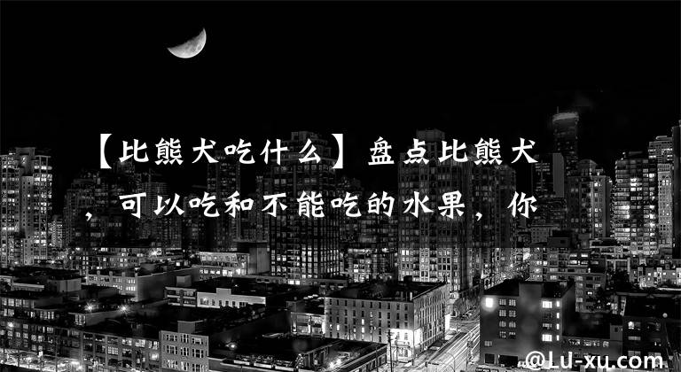 【比熊犬吃什么】盘点比熊犬，可以吃和不能吃的水果，你都喂对了吗？