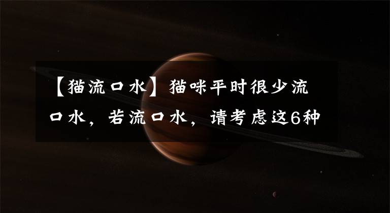 【猫流口水】猫咪平时很少流口水,若流口水,请考虑这6种情况,可能疾病引起