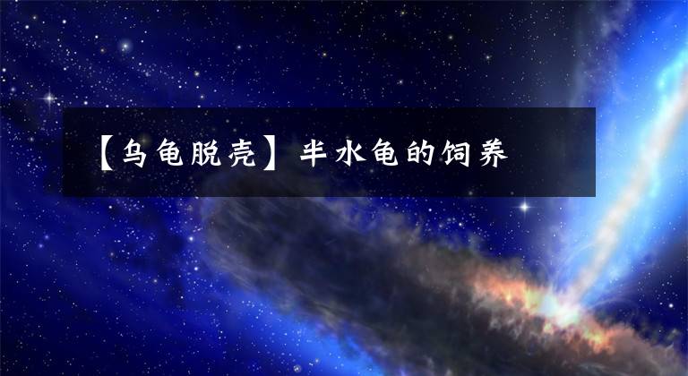 【乌龟脱壳】半水龟的饲养